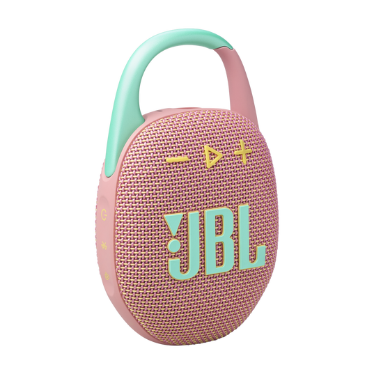 JBL Clip 5 ultra-portable, waterproof (IP67), and dustproof Bluetooth speaker featuring a redesigned